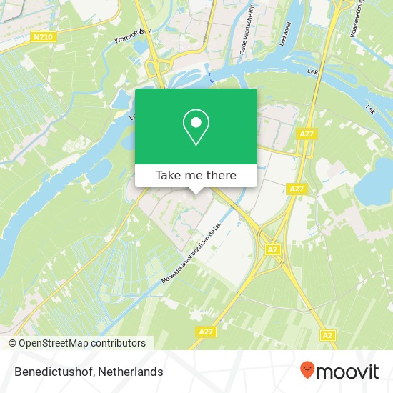 Benedictushof, Benedictushof, 4133 Vianen, Nederland kaart