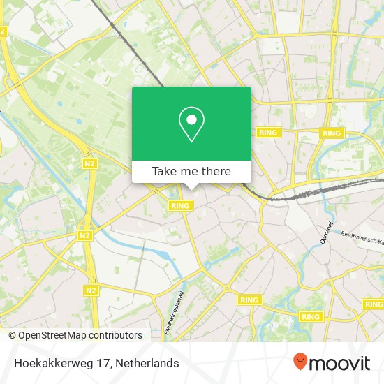 Hoekakkerweg 17, Hoekakkerweg 17, 5616 SX Eindhoven, Nederland kaart