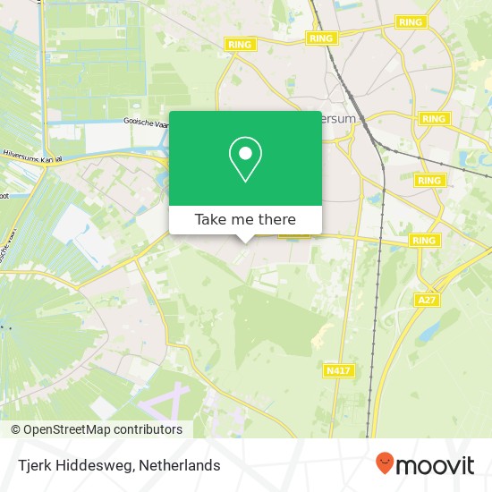 Tjerk Hiddesweg, Tjerk Hiddesweg, 1215 Hilversum, Nederland kaart
