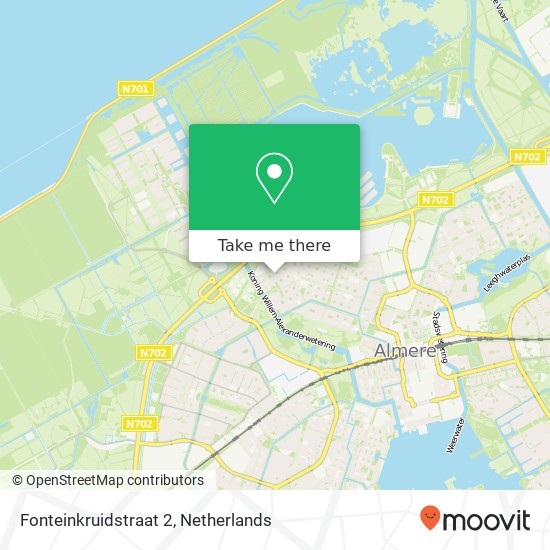 Fonteinkruidstraat 2, 1313 JN Almere-Stad kaart