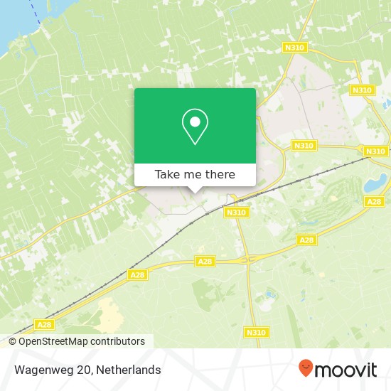 Wagenweg 20, 8071 XD Nunspeet kaart