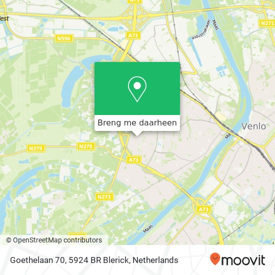 Goethelaan 70, 5924 BR Blerick kaart