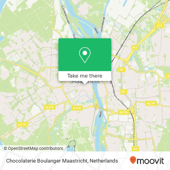 Chocolaterie Boulanger Maastricht, Spilstraat 23 kaart