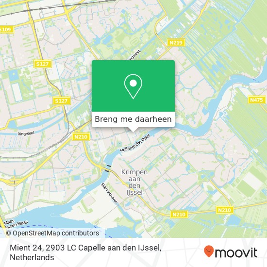 Mient 24, 2903 LC Capelle aan den IJssel kaart