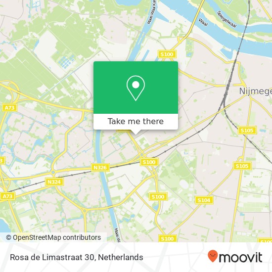 Rosa de Limastraat 30, Rosa de Limastraat 30, 6543 JG Nijmegen, Nederland kaart
