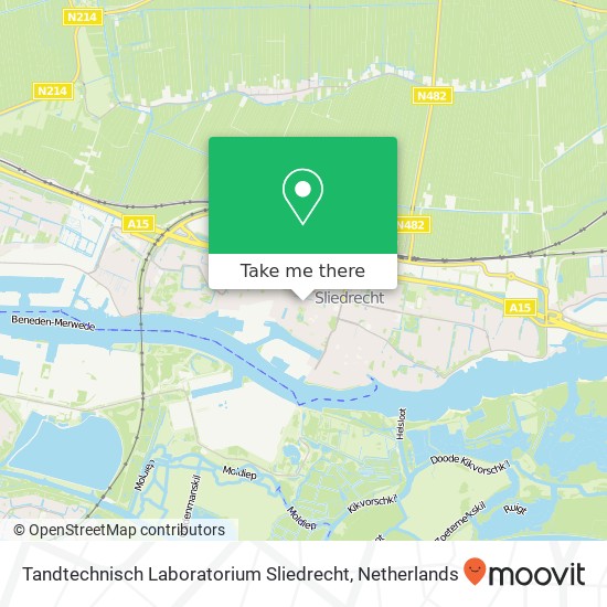 Tandtechnisch Laboratorium Sliedrecht, Kerkbuurt 243 kaart