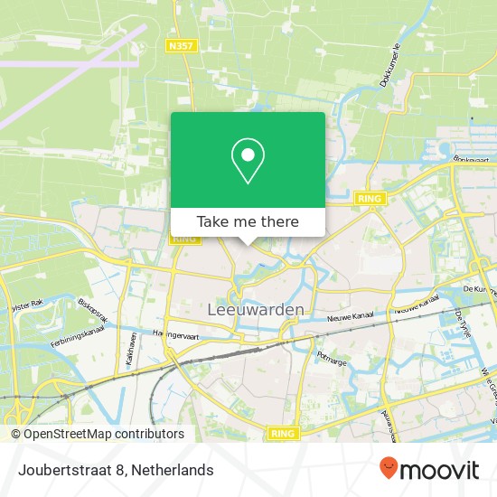 Joubertstraat 8, 8917 CC Leeuwarden kaart