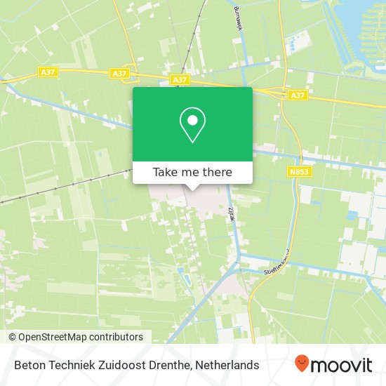 Beton Techniek Zuidoost Drenthe, Zandlaan 5 kaart
