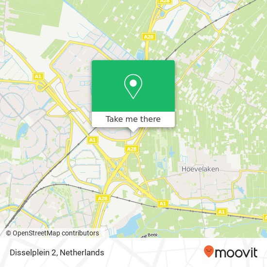 Disselplein 2, 3829 MD Hooglanderveen kaart
