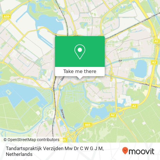 Tandartspraktijk Verzijden Mw Dr C W G J M, Verwersstraat 83D kaart