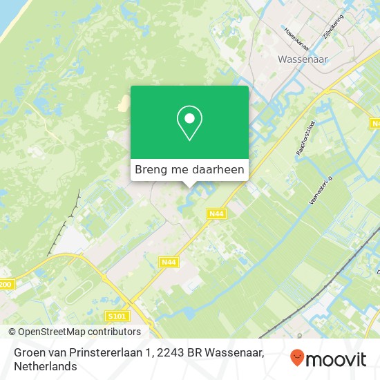 Groen van Prinstererlaan 1, 2243 BR Wassenaar kaart