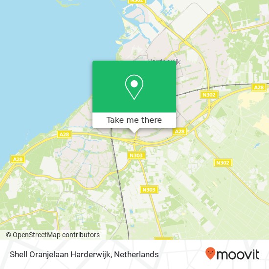 Shell Oranjelaan Harderwijk, Oranjelaan kaart
