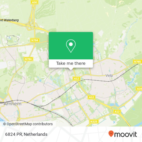6824 PR, 6824 PR Arnhem, Nederland kaart