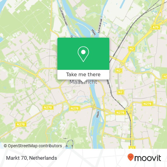 Markt 70, Markt 70, 6211 CL Maastricht, Nederland kaart