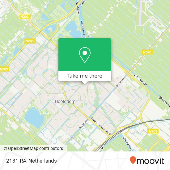 2131 RA, 2131 RA Hoofddorp, Nederland kaart