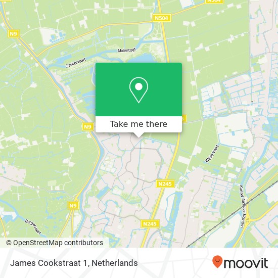James Cookstraat 1, 1827 PZ Alkmaar kaart