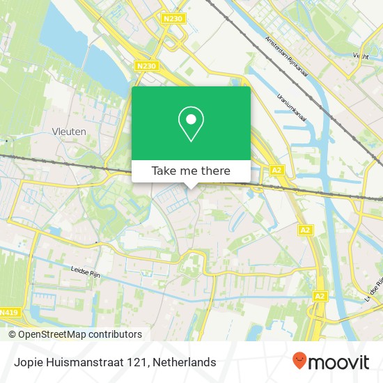 Jopie Huismanstraat 121, 3544 KH Utrecht kaart