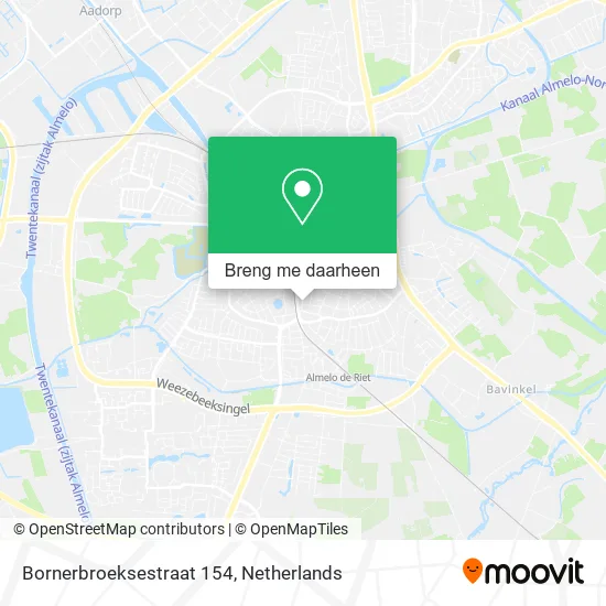 Bornerbroeksestraat 154 kaart