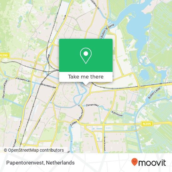 Papentorenvest, Papentorenvest, Haarlem, Nederland kaart