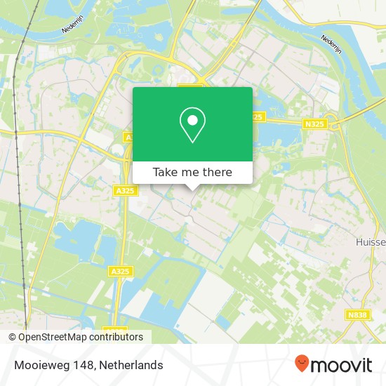 Mooieweg 148, 6836 AK Arnhem kaart