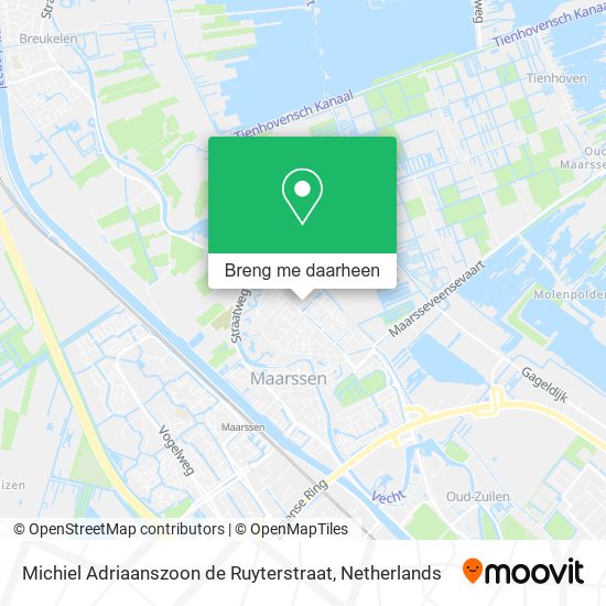Michiel Adriaanszoon de Ruyterstraat kaart