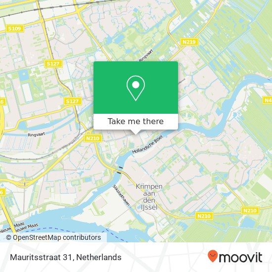 Mauritsstraat 31, 2902 HJ Capelle aan den IJssel kaart