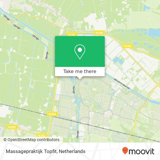 Massagepraktijk Topfit, Marknessestraat 2 kaart