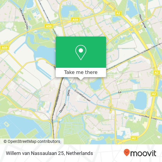 Willem van Nassaulaan 25, 5212 TB 's-Hertogenbosch (Den Bosch) kaart