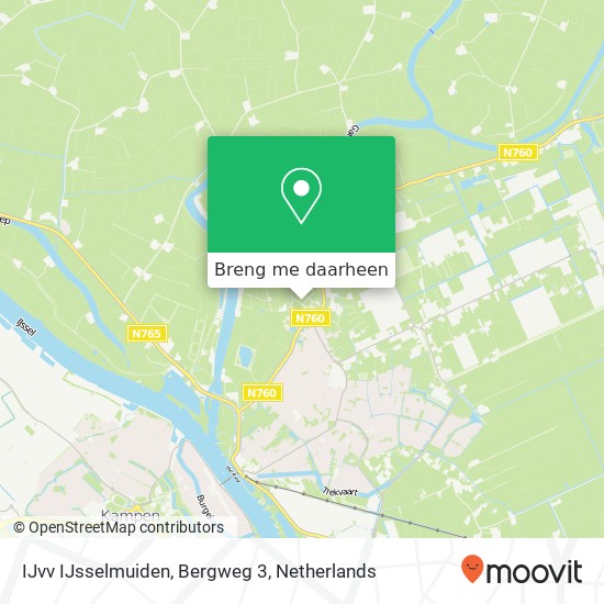 IJvv IJsselmuiden, Bergweg 3 kaart