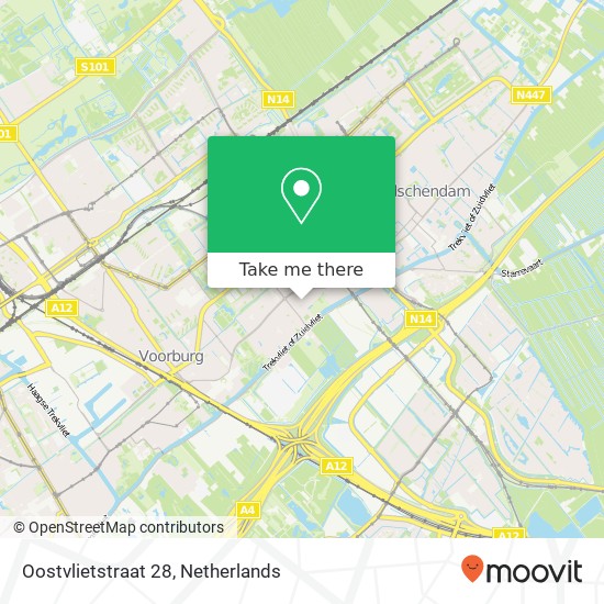 Oostvlietstraat 28, 2271 RK Voorburg kaart