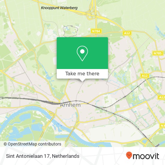 Sint Antonielaan 17, 6821 GA Arnhem kaart