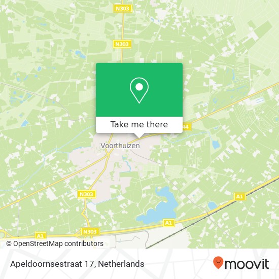 Apeldoornsestraat 17, 3781 PM Voorthuizen kaart
