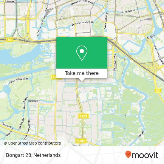 Bongart 28, 1082 BB Amsterdam kaart