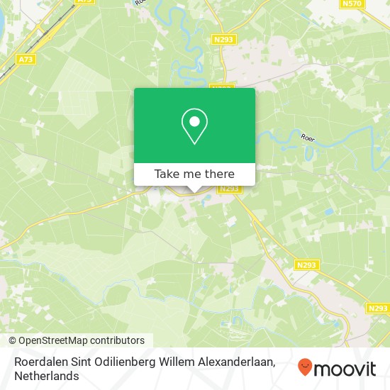 Roerdalen Sint Odilienberg Willem Alexanderlaan kaart