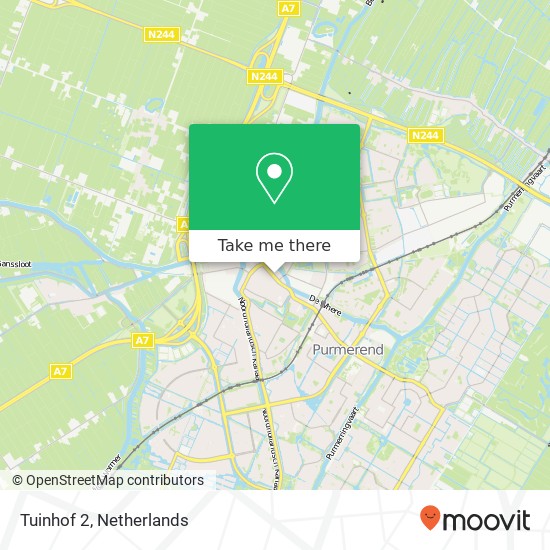 Tuinhof 2, 1441 BN Purmerend kaart