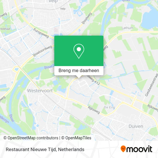 Restaurant Nieuwe Tijd kaart