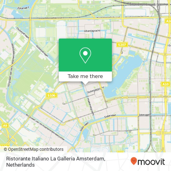 Ristorante Italiano La Galleria Amsterdam, Osdorper Ban 106 kaart