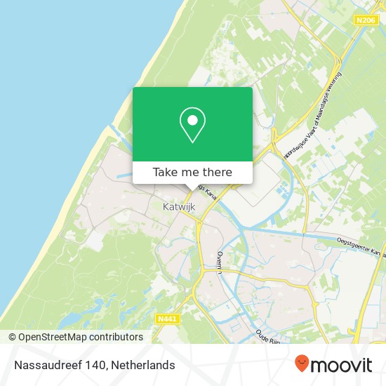 Nassaudreef 140, 2224 AR Katwijk aan Zee kaart
