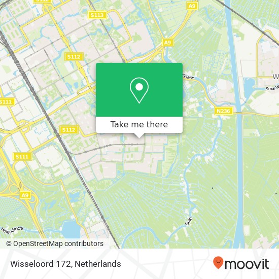 Wisseloord 172, Wisseloord 172, 1106 MC Amsterdam, Nederland kaart