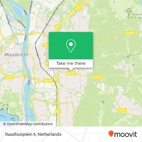 Raadhuisplein 6, 6226 GN Maastricht kaart