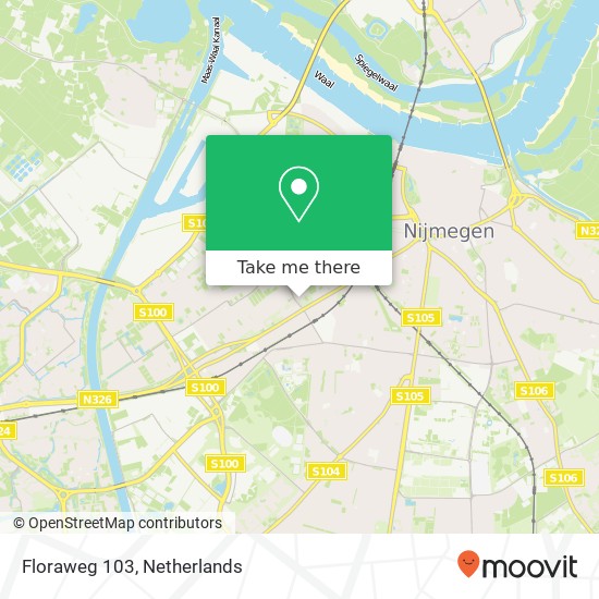 Floraweg 103, 6542 KP Nijmegen kaart