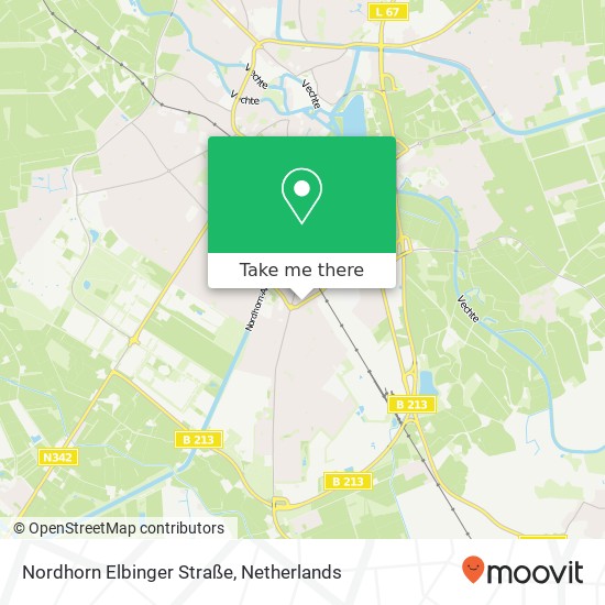 Nordhorn Elbinger Straße kaart