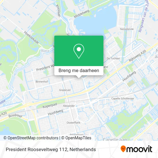 President Rooseveltweg 112 kaart