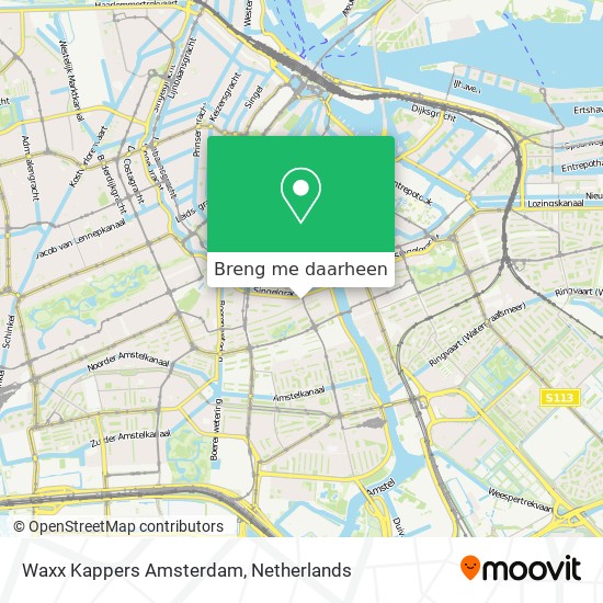 Waxx Kappers Amsterdam kaart