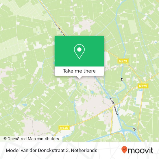Model van der Donckstraat 3, 5741 BJ Beek en Donk kaart