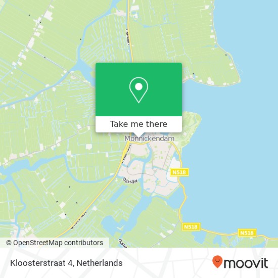Kloosterstraat 4, 1141 BR Monnickendam kaart