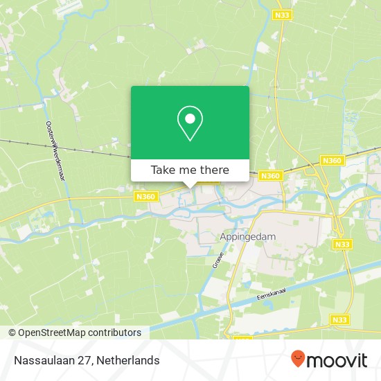 Nassaulaan 27, 9901 HZ Appingedam kaart