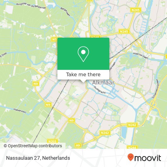 Nassaulaan 27, 1815 GH Alkmaar kaart