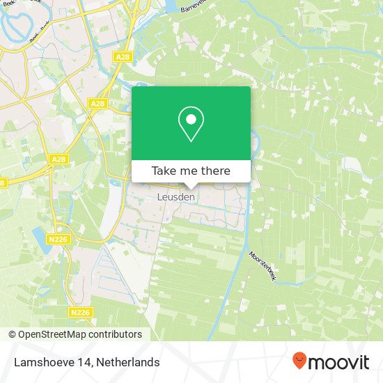 Lamshoeve 14, 3831 TN Leusden kaart