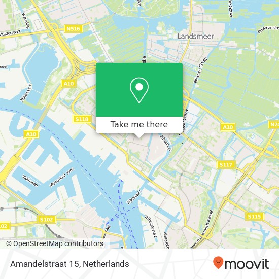 Amandelstraat 15, 1033 LM Amsterdam kaart